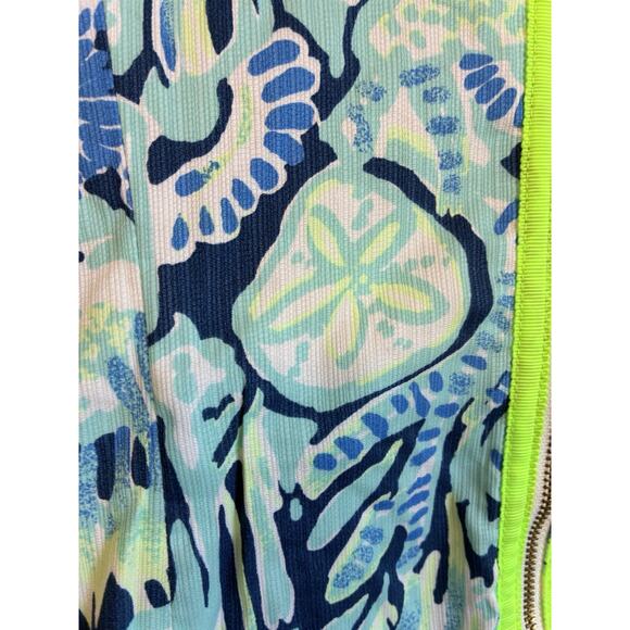 Lilly Pulitzer Mila Shift Dress Shells Ocean Blue Gold Sand Dollars Tropical 8 - Picture 7 of 16